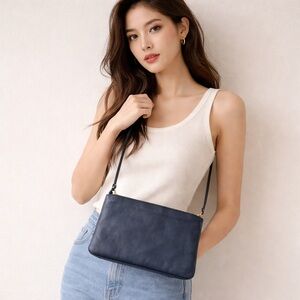 Juliette Leather Crossbody Clutch Bag